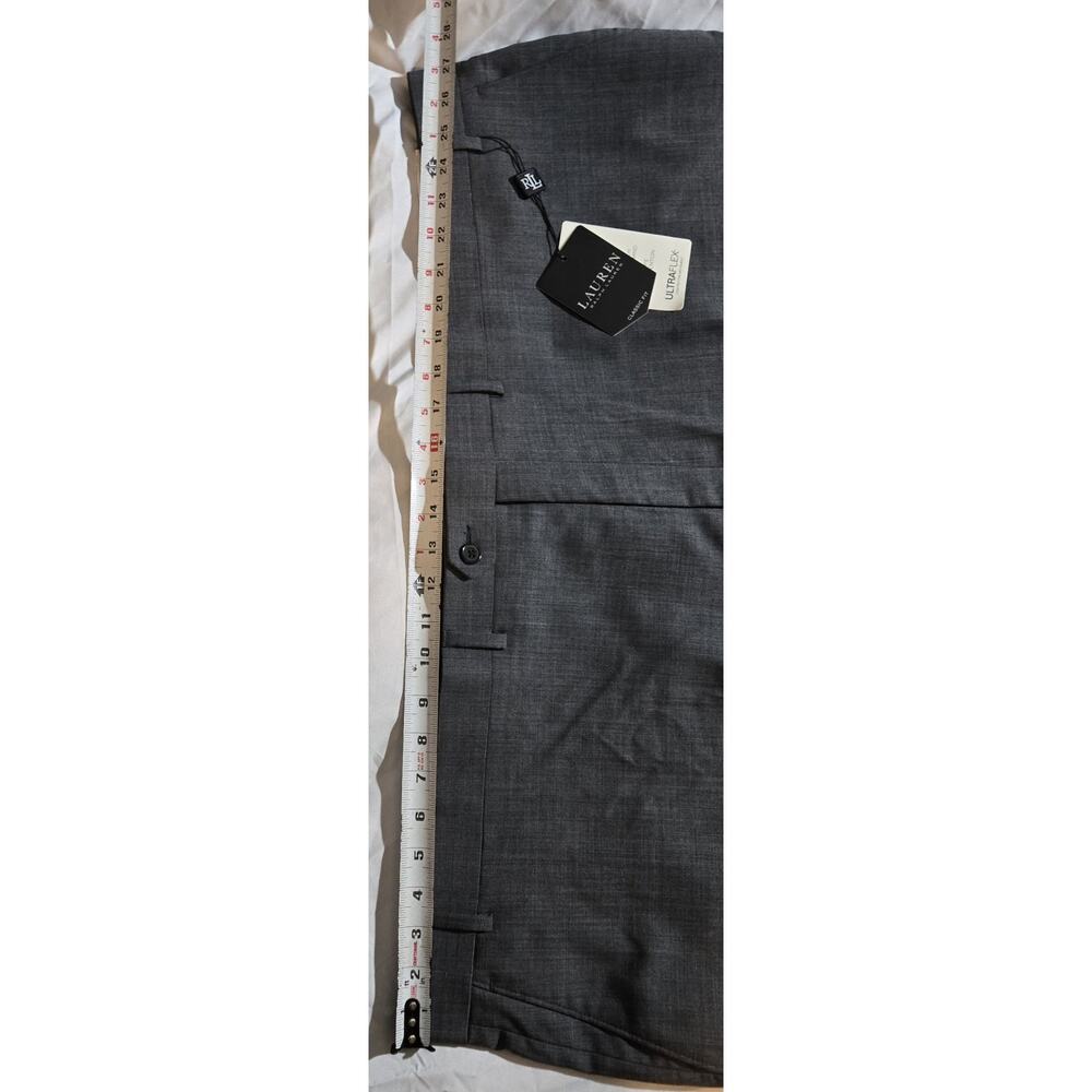 Ralph Lauren Mens pant 54w x 36 Grey Shark Big & Tall UltraFlex Wool-NEW - Picture 11 of 13